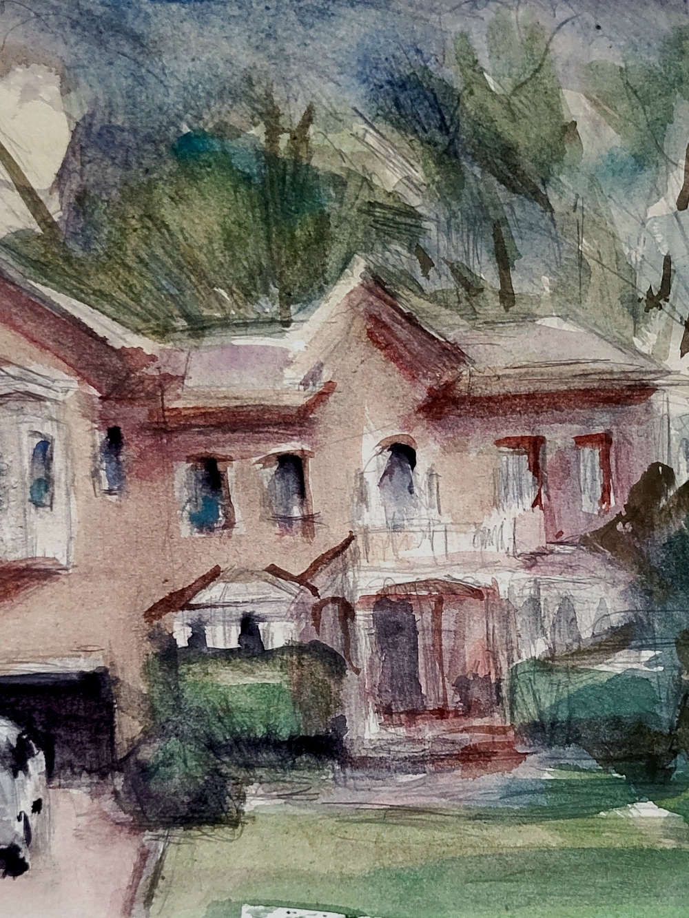 Original Watercolor Landscape Study (9 X 12)